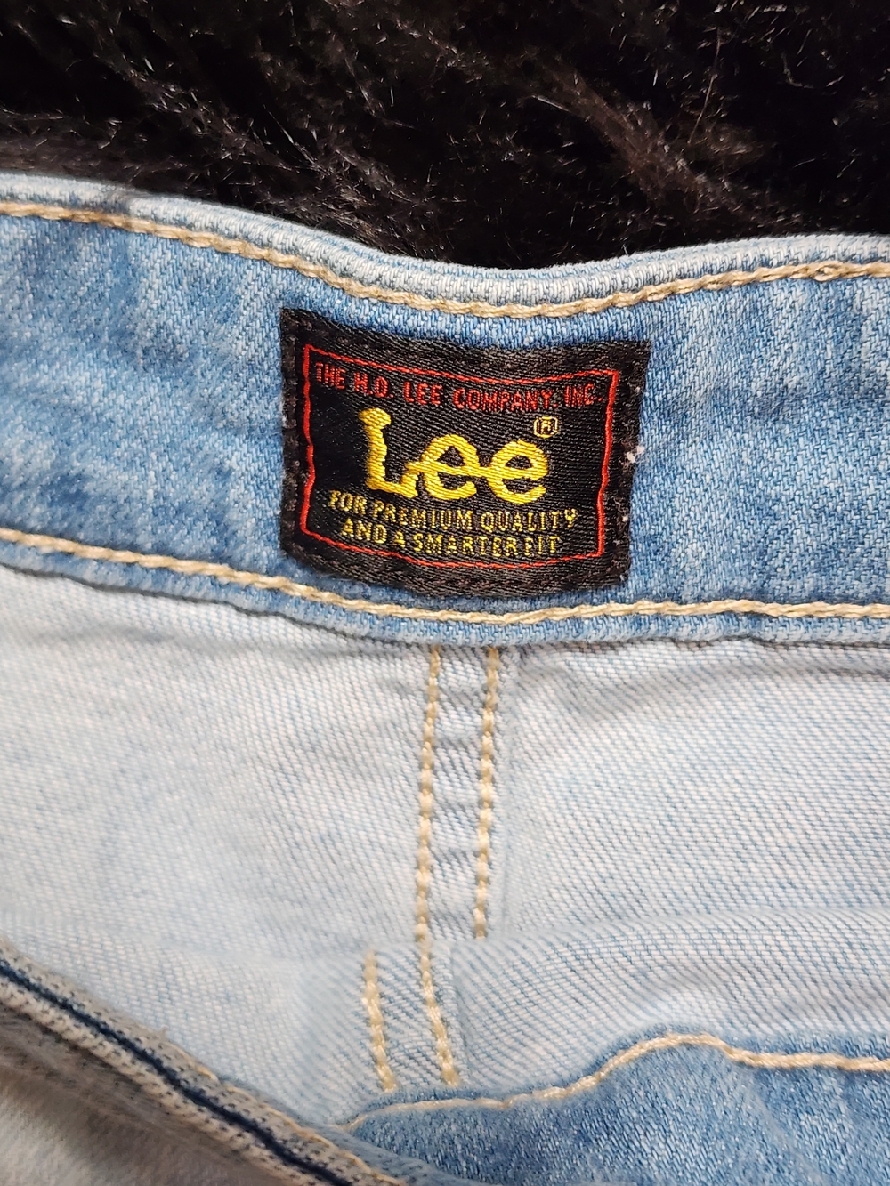 Lee Heritage High Rise Double Zipper Front Light Blue Denim Shorts Size 12 M - Picture 5 of 5